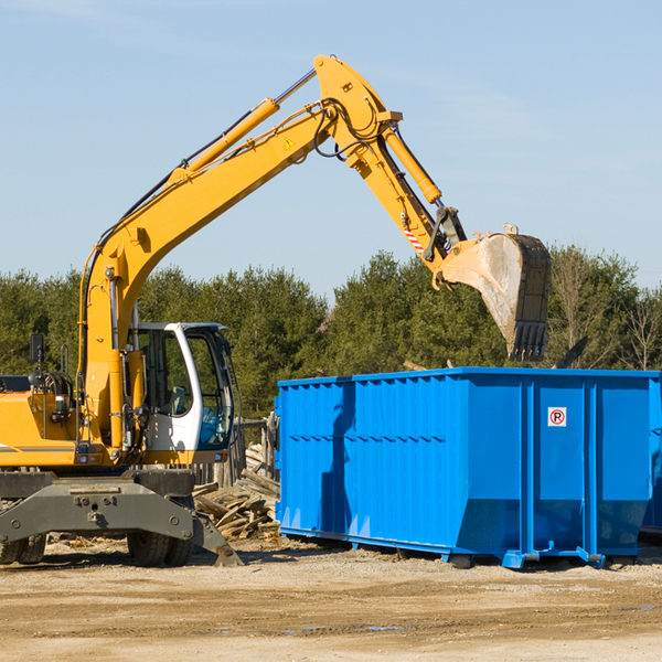 are there any restrictions on where a residential dumpster can be placed in Hartwick New York